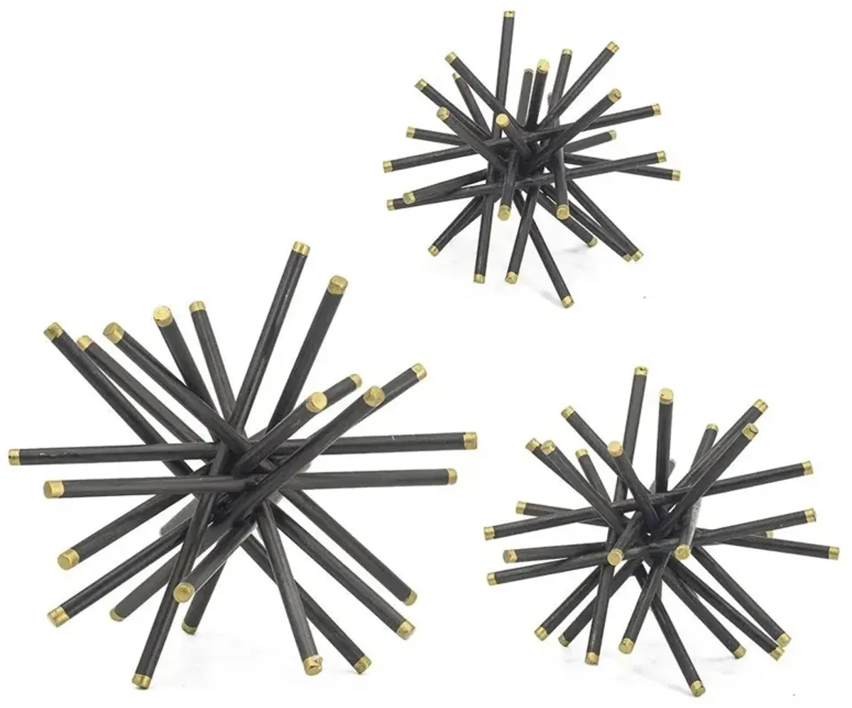 Medium Iron Rod Black Statuaries