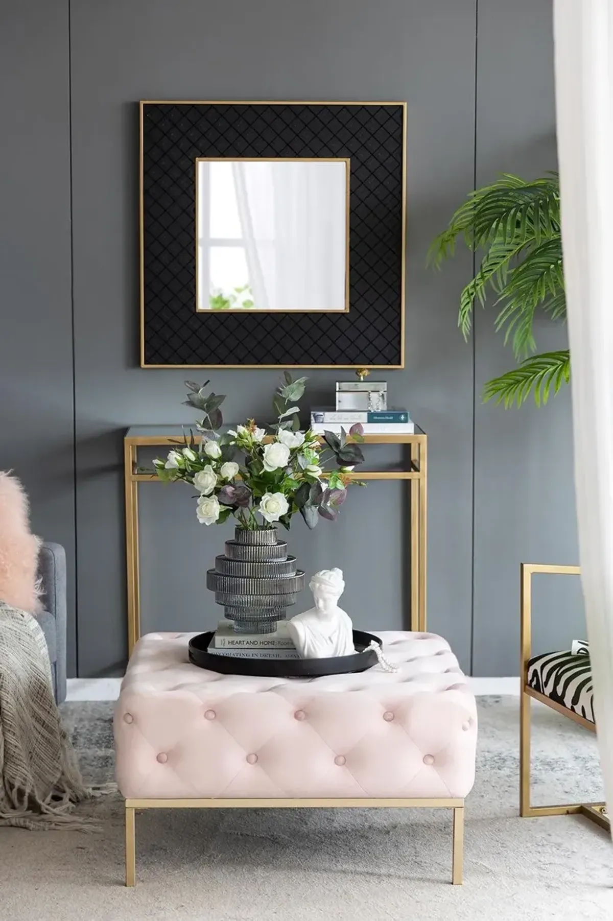 Multi Tiered Smoked Blue Vase