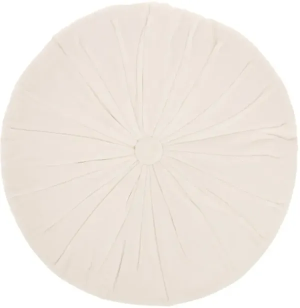 Sofia Round Light Gray Throw Pillow