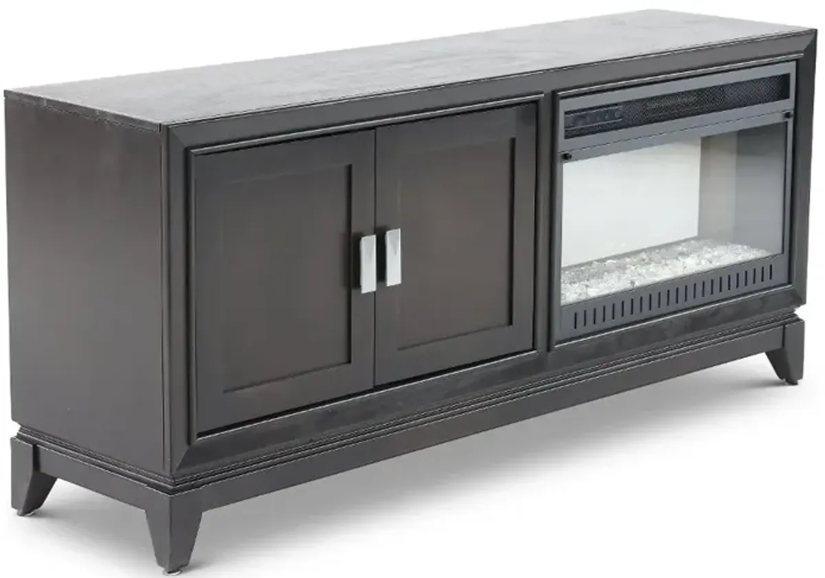 Bayshore Brown Fireplace TV Stand