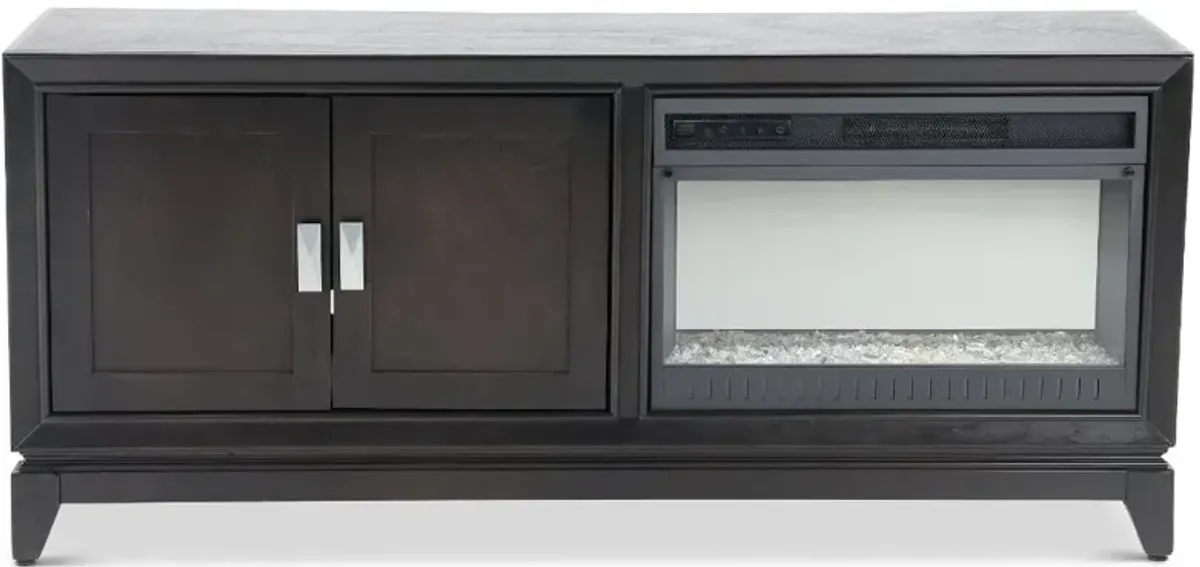 Bayshore Brown Fireplace TV Stand