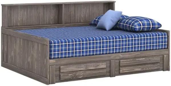 B-Two Jr. Roomsaver Driftwood Gray Full Storage Bed