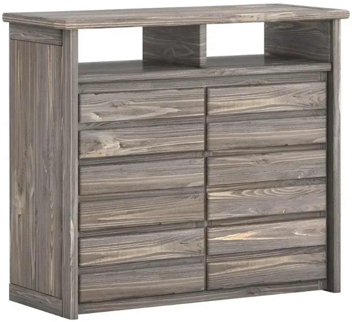 B-Two Rustic Gray Media Chest
