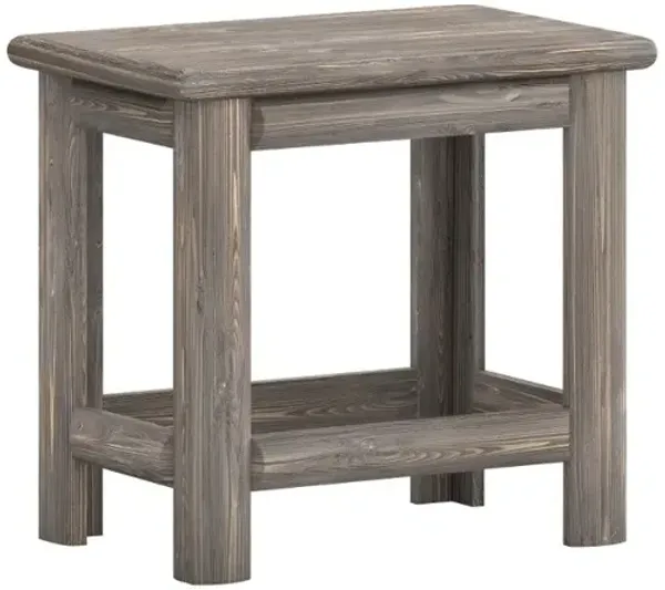 B-Two Rustic Gray Desk Bench