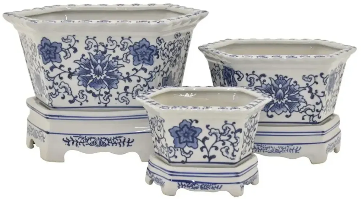 Floral Patterned Medium Planter