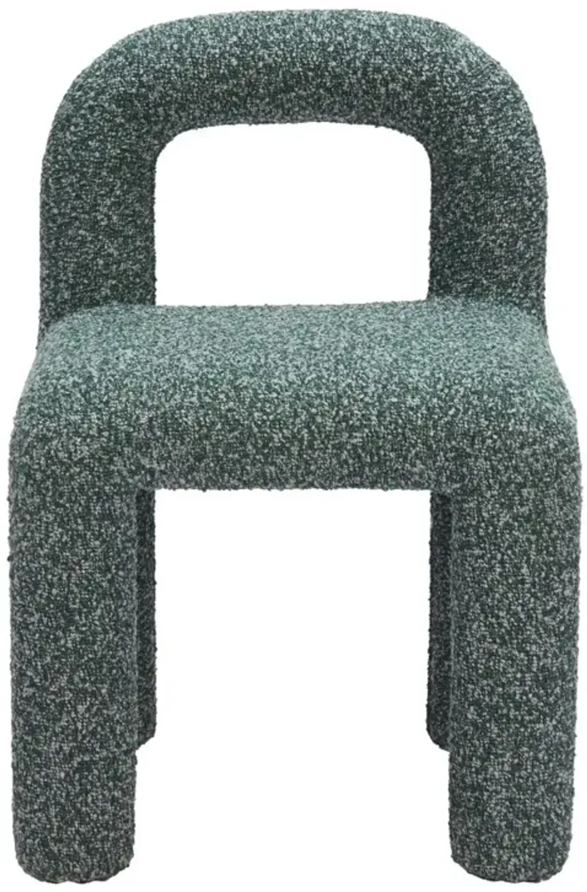 Aurora Snowy Green Shearling Dining Chair