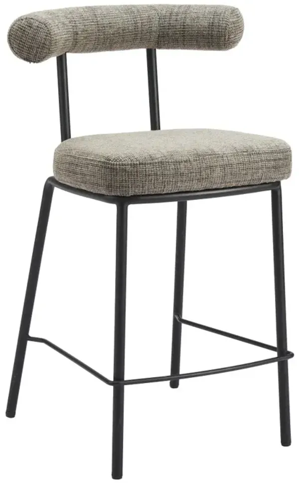 Kendall Green Tweed Counter Stool