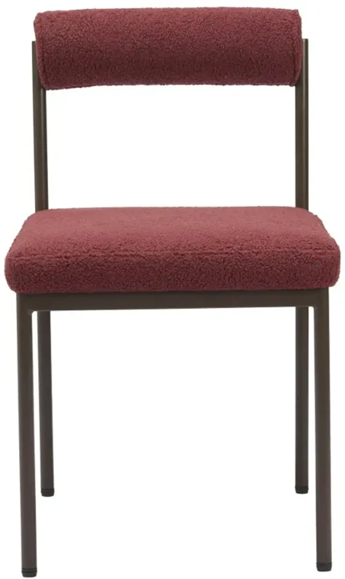 Luxe Red and Bronze Dining Chair