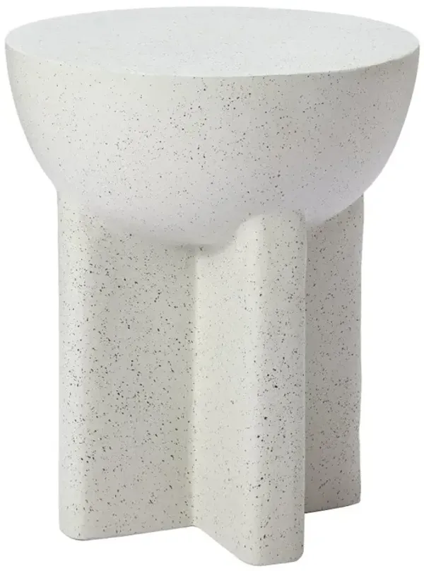 Maya White Terrazzo Side Table