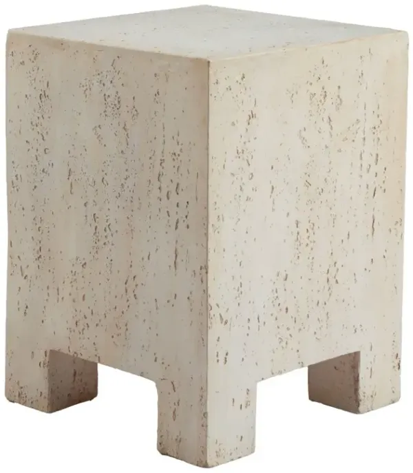 Kiora Beige Stone Side Table