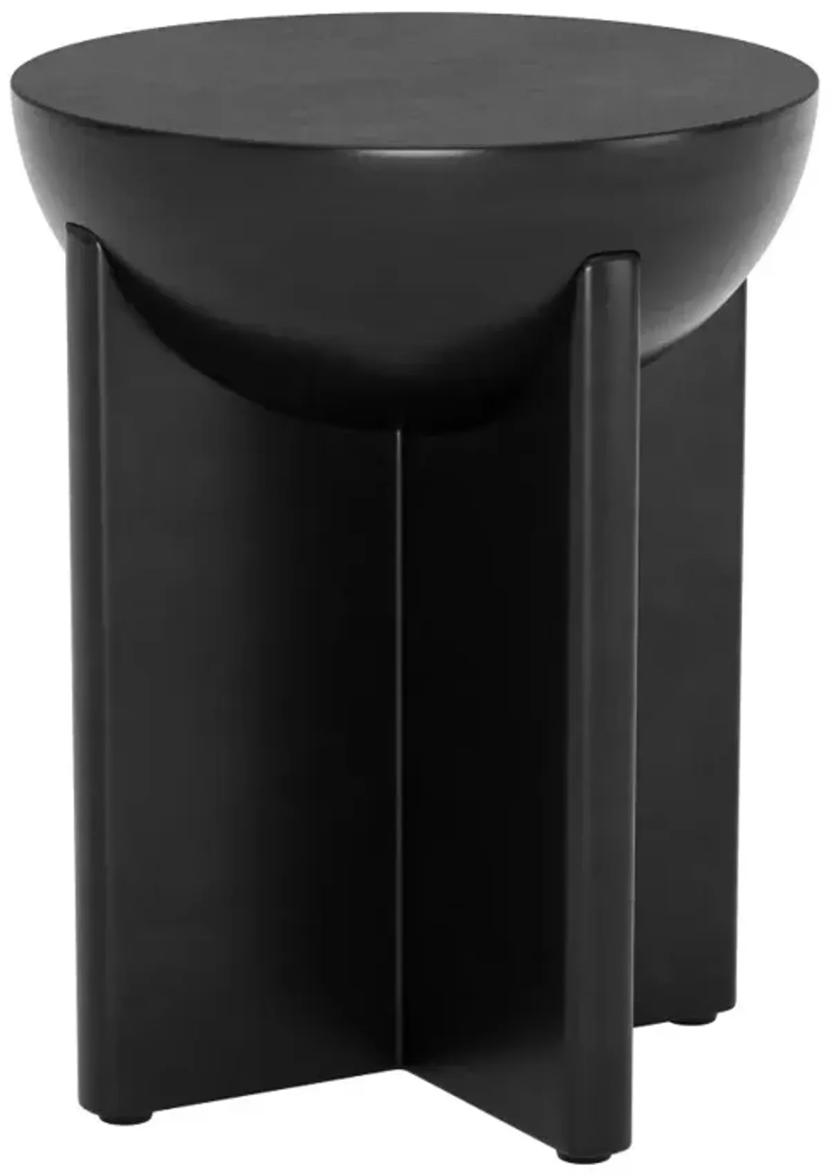 Tulsa Black Round Side Table
