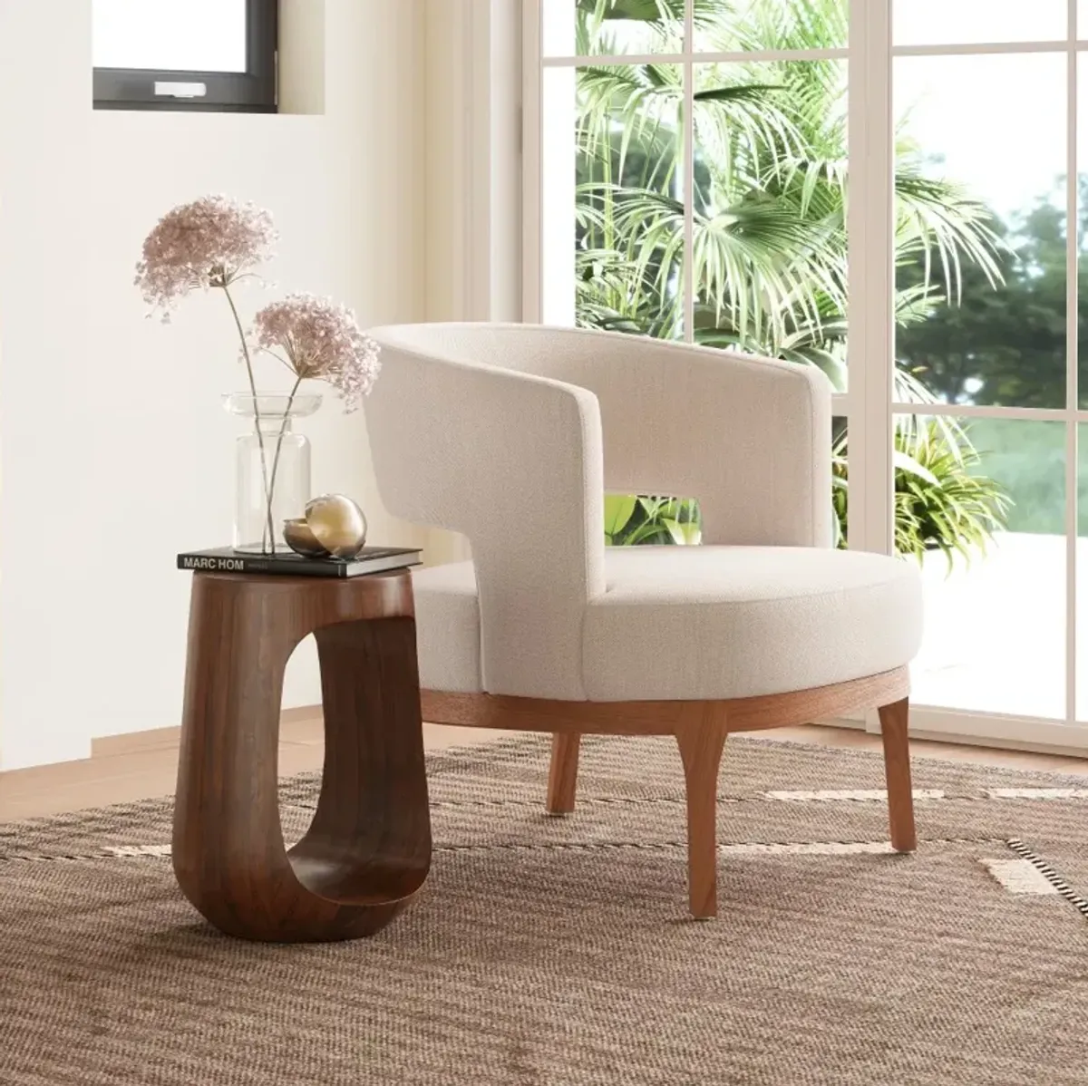 Orion Walnut Side Table