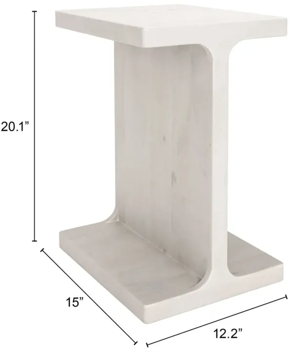 Barton Whitewashed Side Table