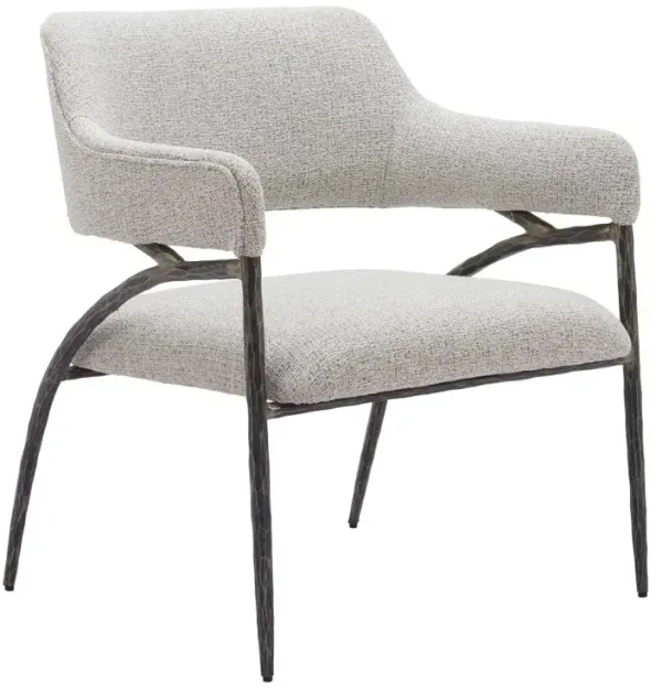 Vestal Gray Boucle Accent Chair