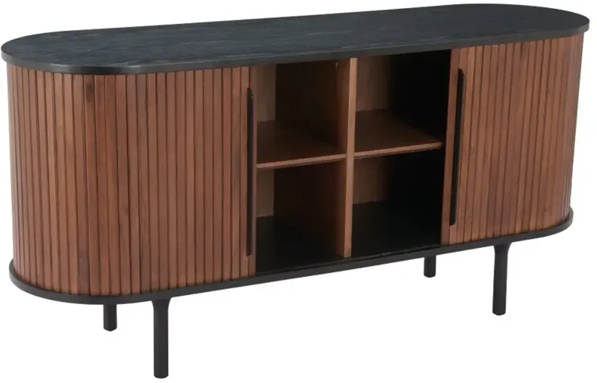 Kori Black and Walnut Sideboard