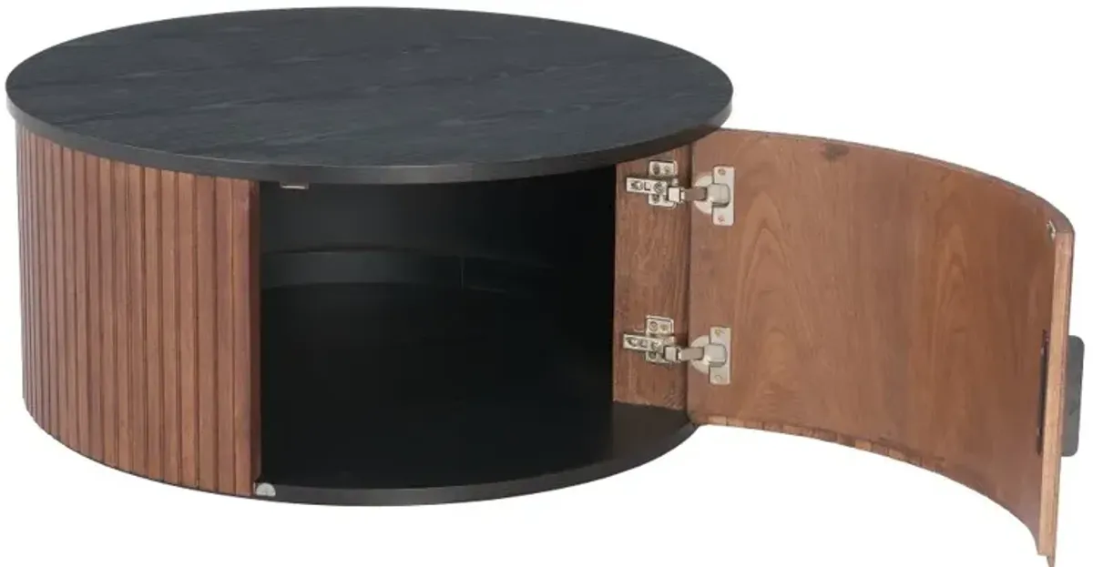 Nero Black and Walnut Coffee Table