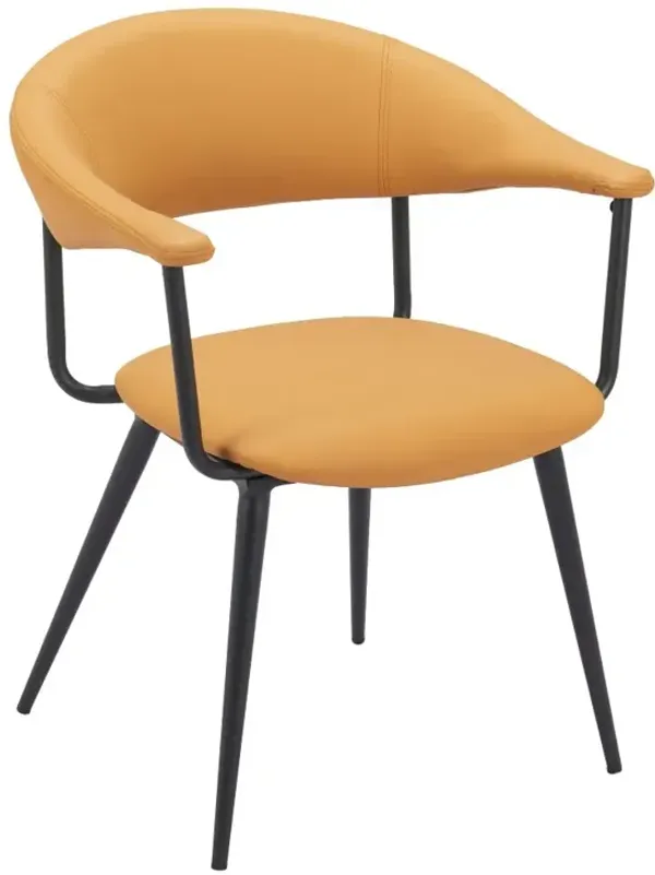 Sirius Brown Faux Leather Dining Chair