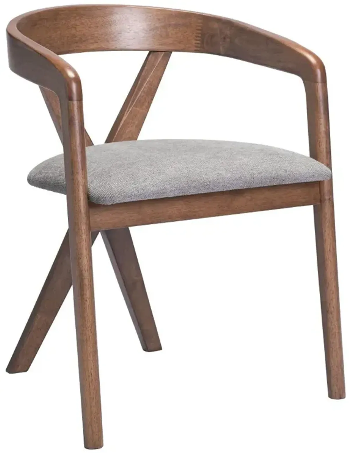 Calais Dove Gray and Walnut Dining Chair
