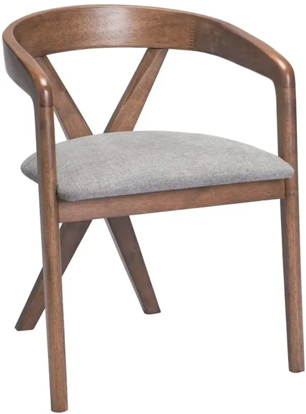 Calais Dove Gray and Walnut Dining Chair