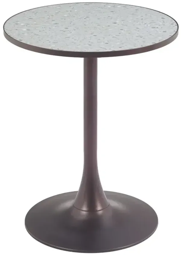 Brent Gray and Bronze Bistro Table