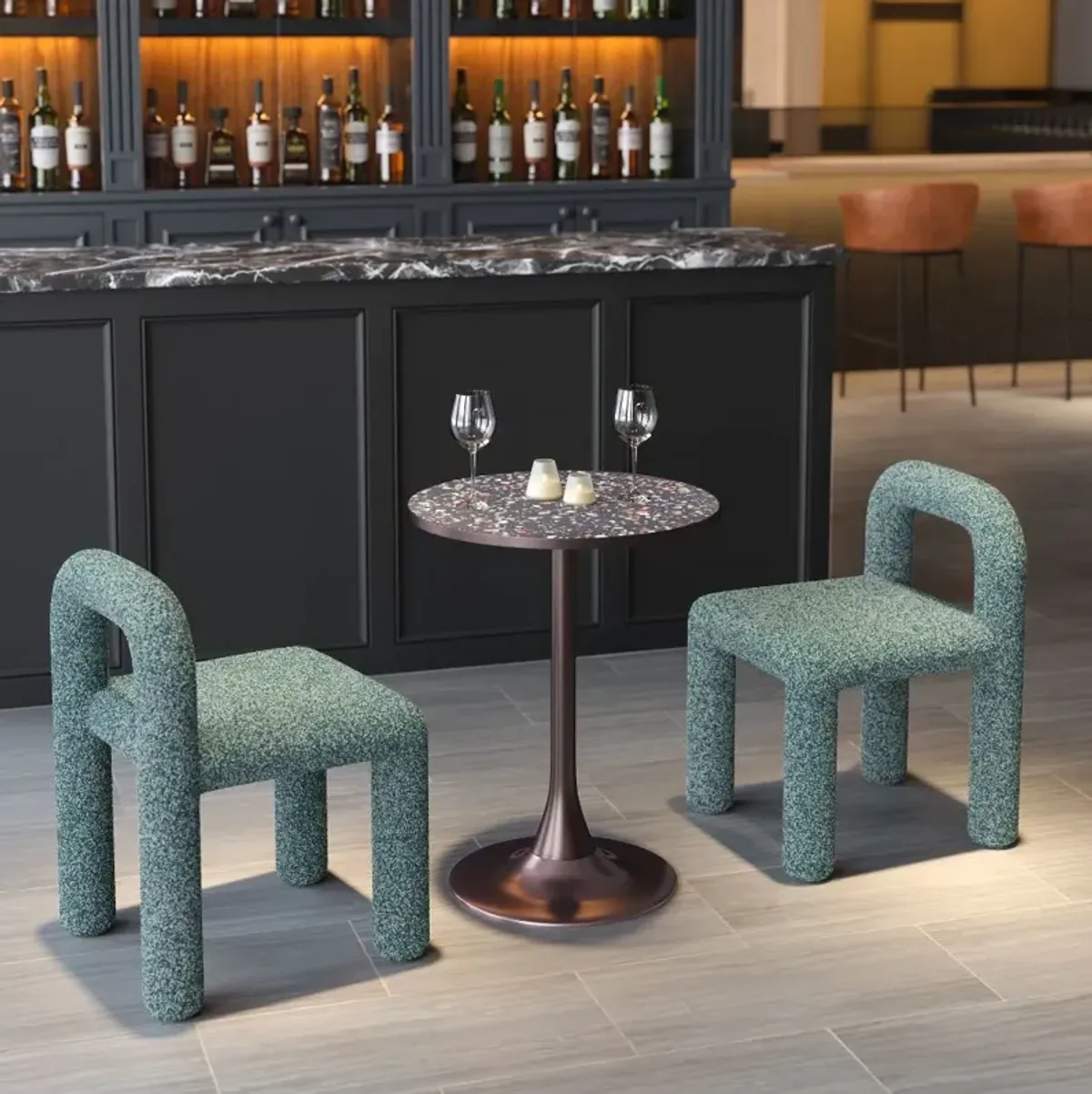 Brent Black and Bronze Bistro Table