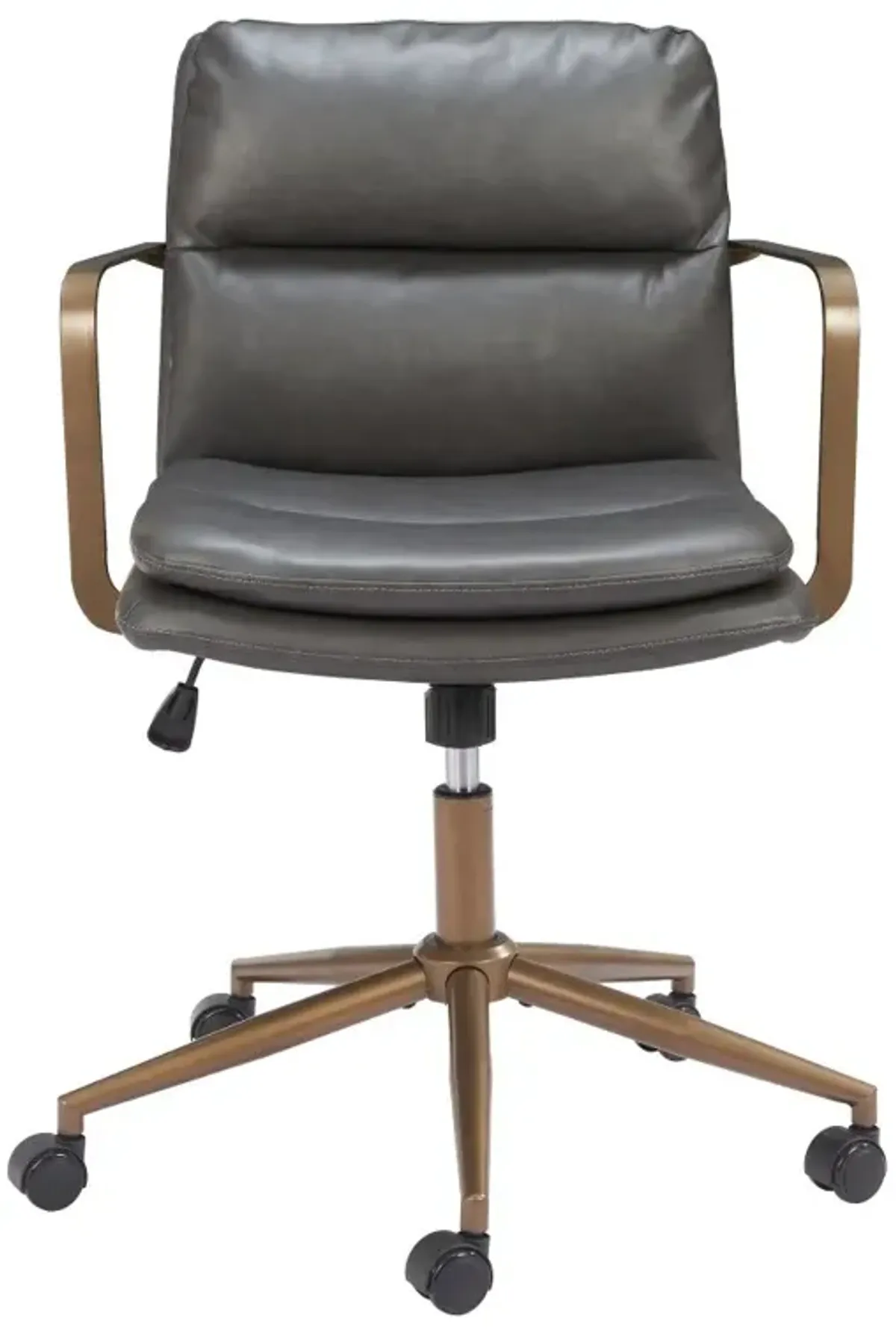 Boulder Gray Faux Leather Office Chair