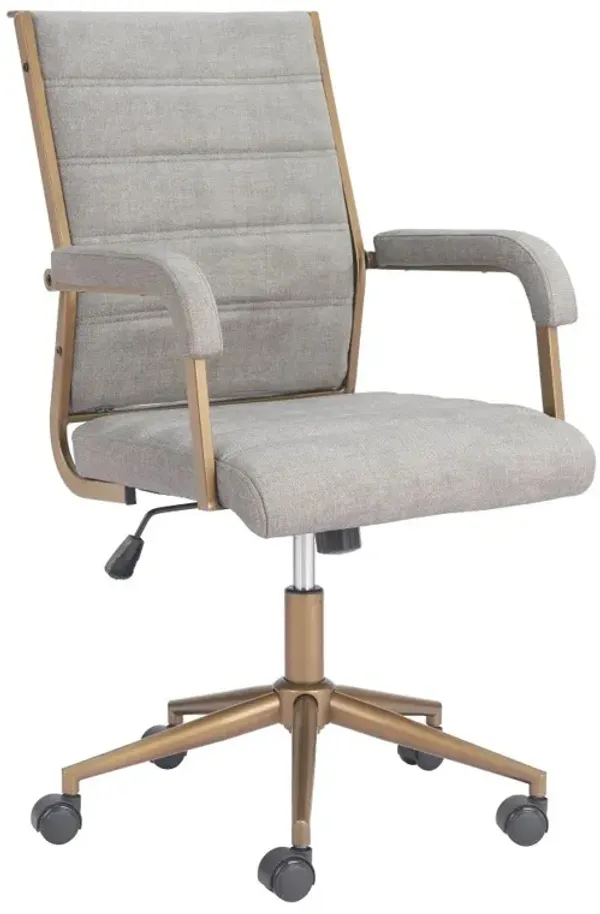 Apex Gray Faux Leather Office Chair