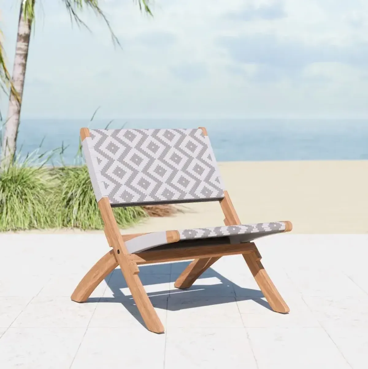 Tropica Gray Outdoor Lounge Chair