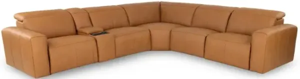 Airy Antelope Brown 6-Piece Power Reclining Sectional