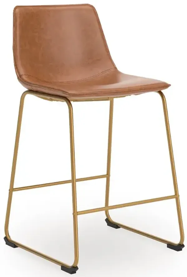 Vorsa Brown and Gold Counter Height Stool