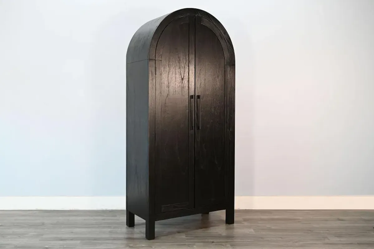 Cresthill Black Storage Cabinet