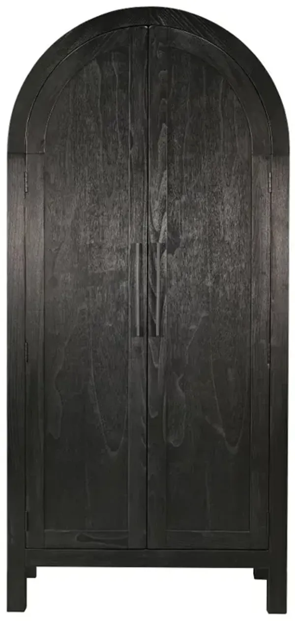 Cresthill Black Storage Cabinet