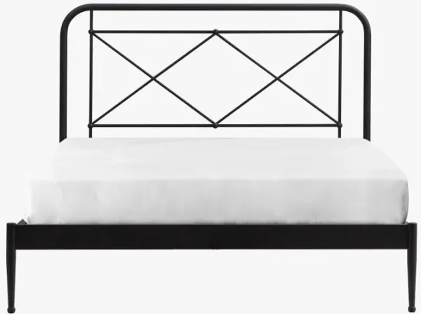 Vintage Black Metal Queen Bed