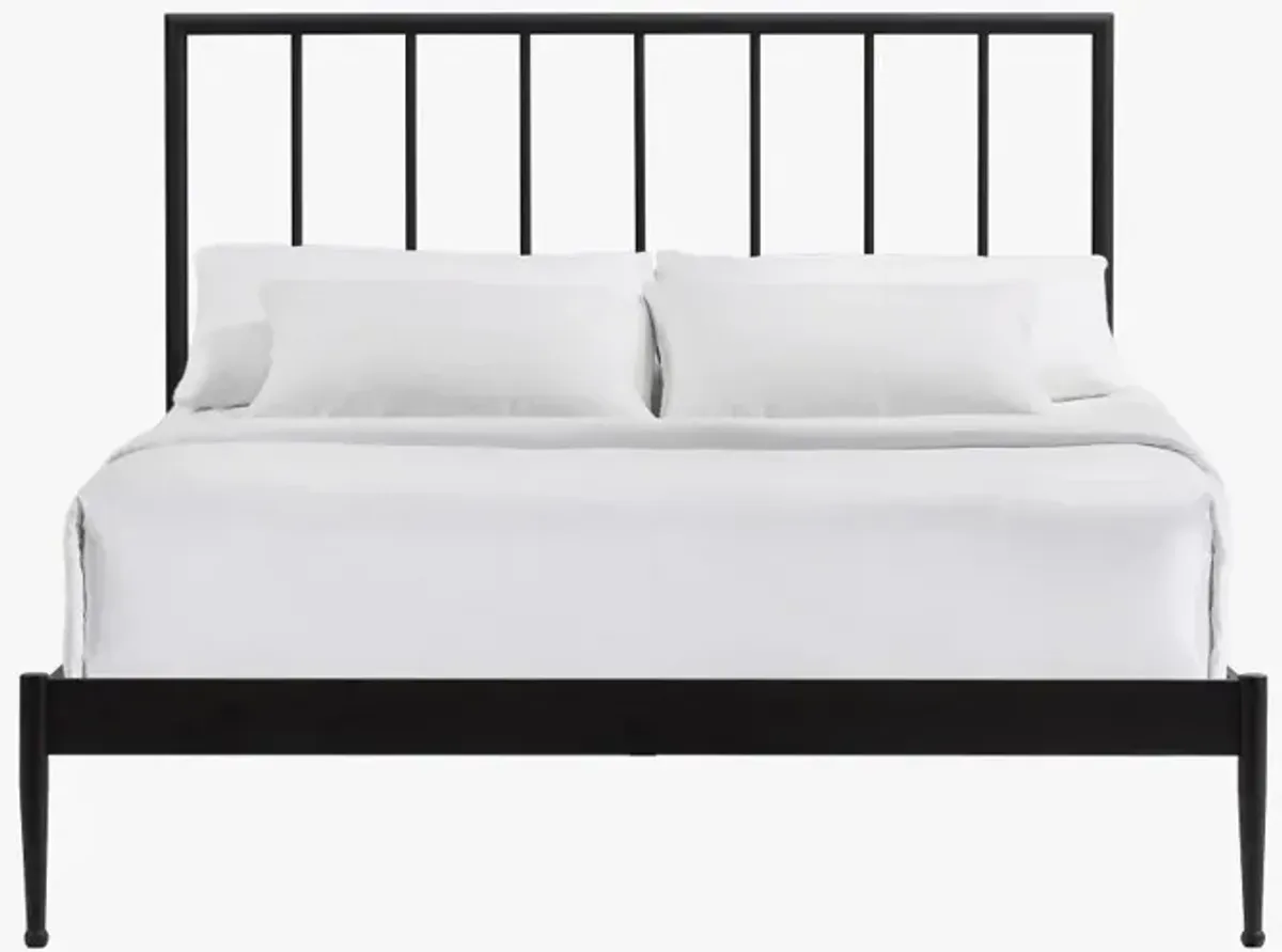 Modern Black Metal Queen Bed