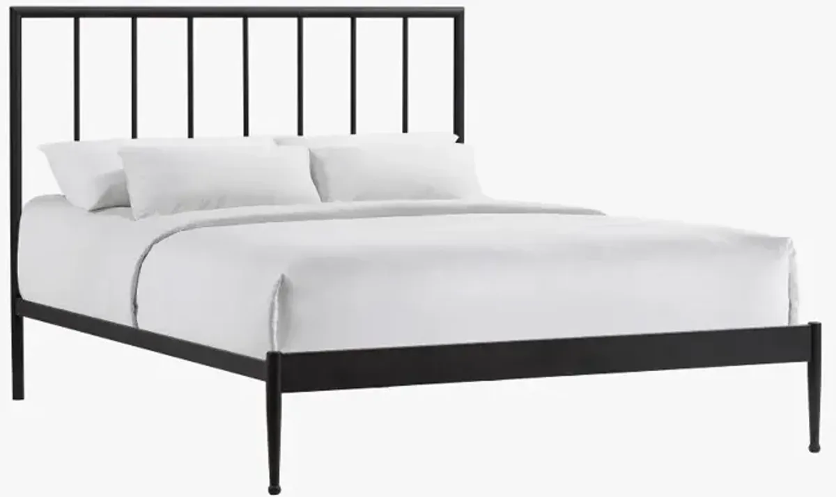 Modern Black Metal Queen Bed