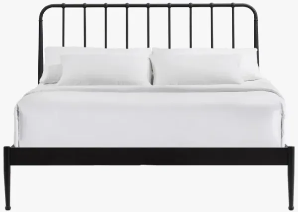 Farmhouse Black Metal Queen Bed