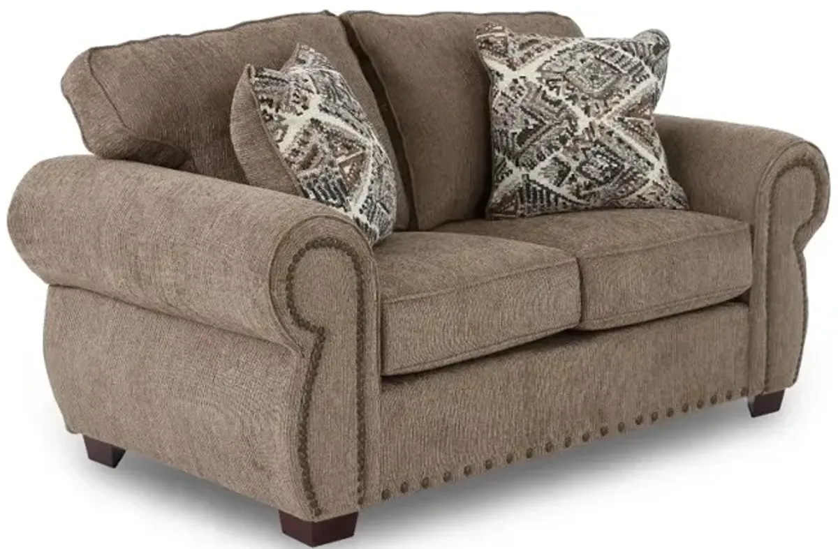 Southport Sherry Bark Brown Loveseat