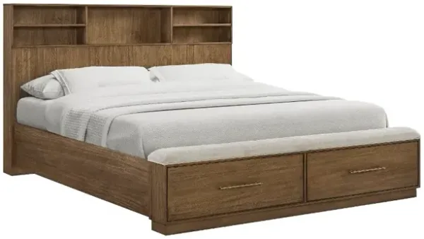 Phase 3 Brown Queen Storage Bed
