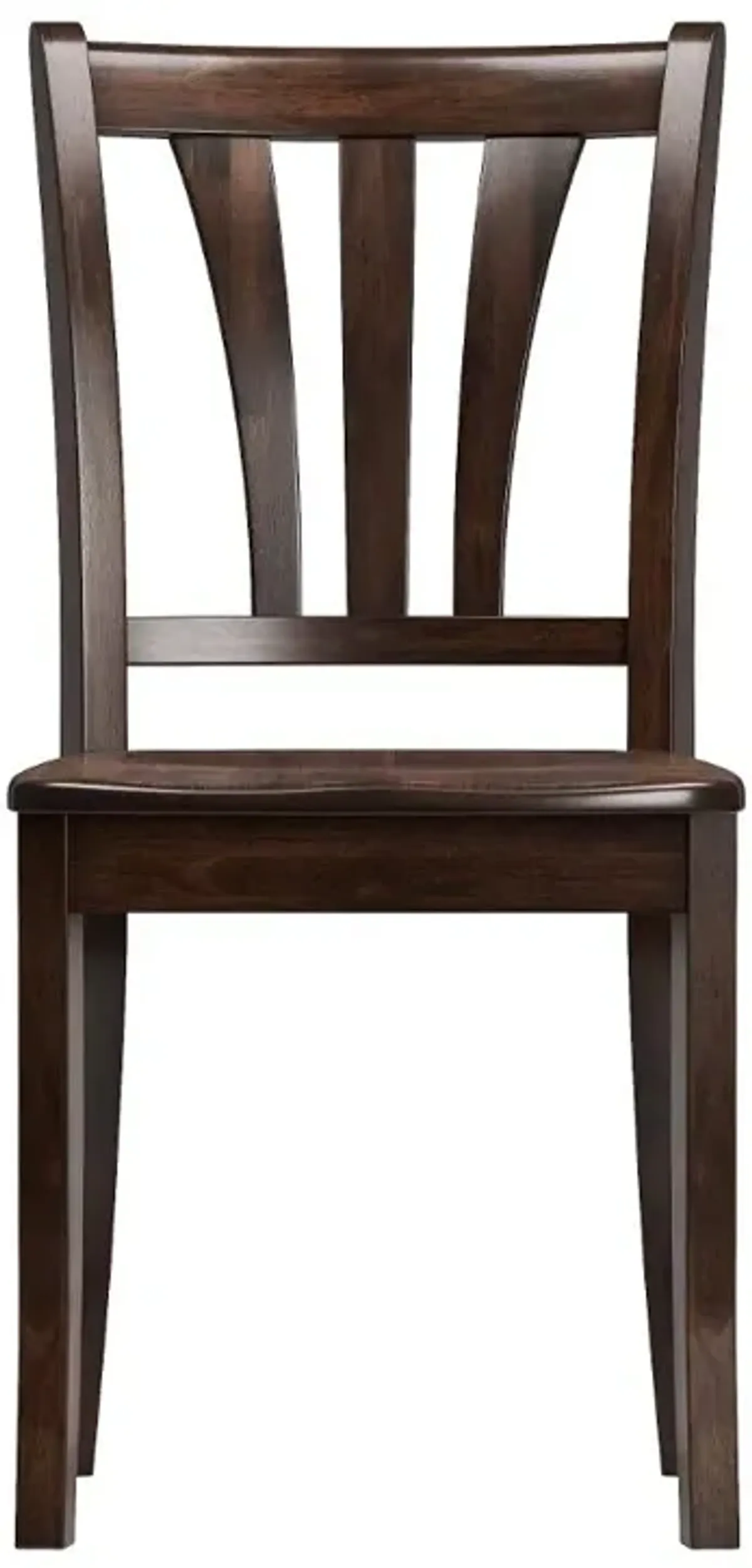 Dillon Dark Brown Wood Dining Chairs, Set of 2