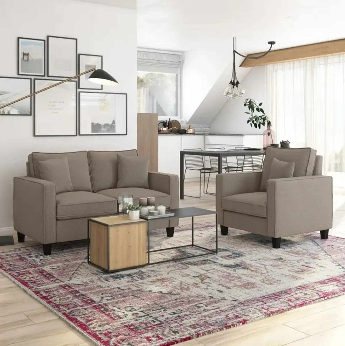 Georgia Taupe Loveseat