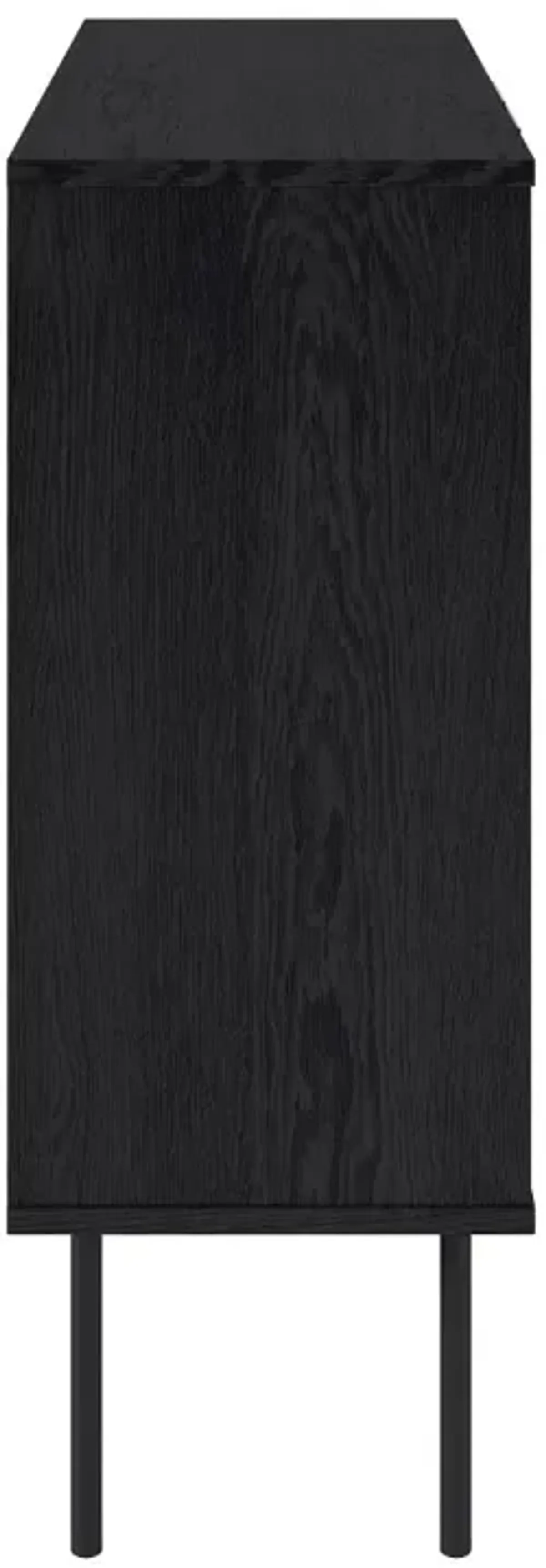Lysander Black Fluted Bar Cabinet