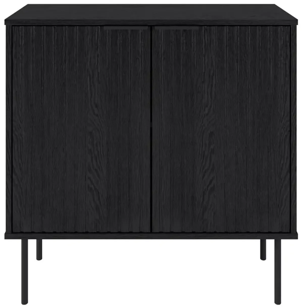 Lysander Black Fluted Bar Cabinet