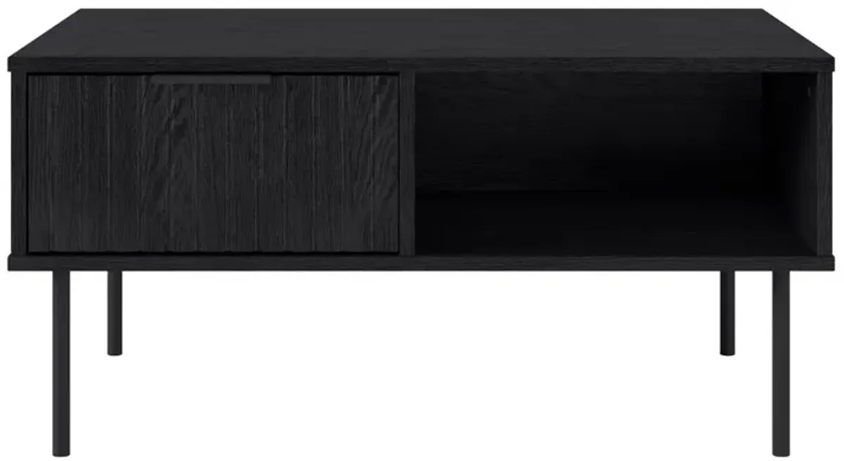 Lysander Black Fluted Coffee Table