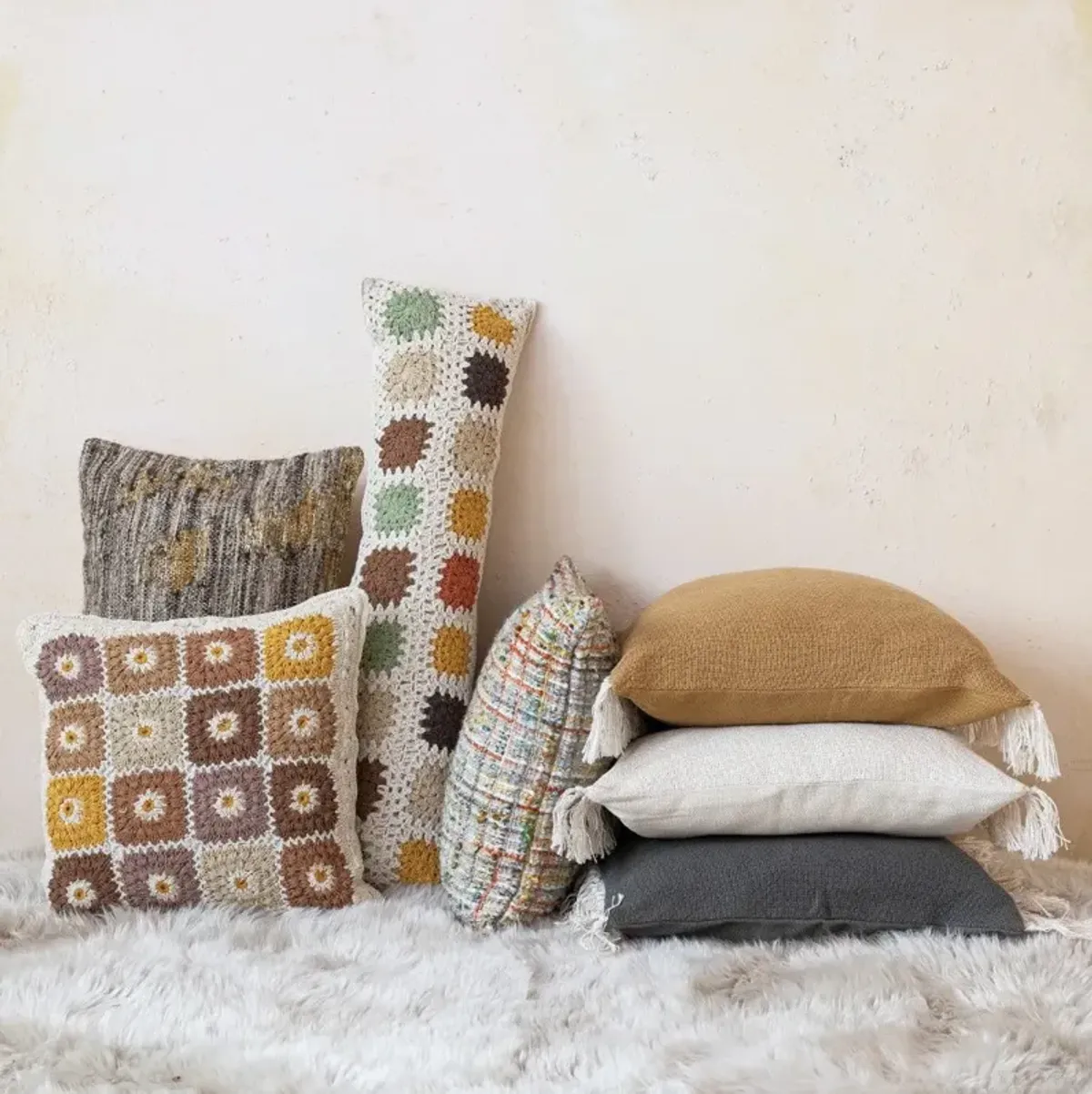 Woven Acrylic Blend Pillow