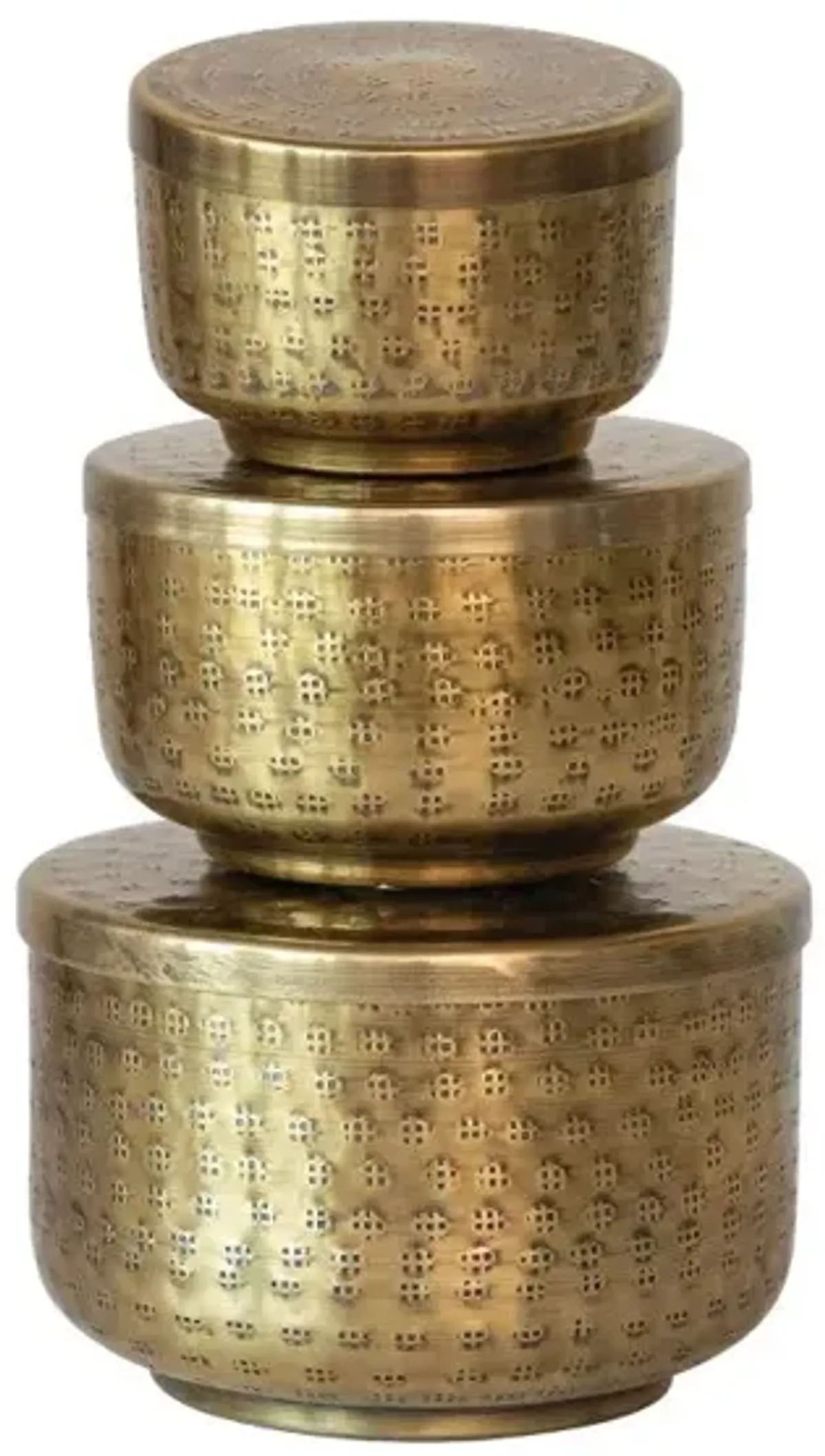 Small Hammered Aluminum Container