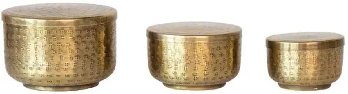 Medium Hammered Aluminum Container
