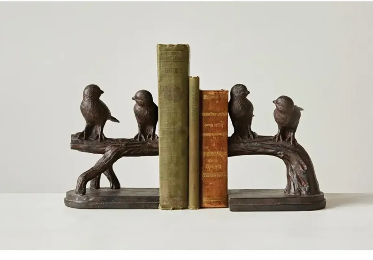 Bird on Branch Bookends Set