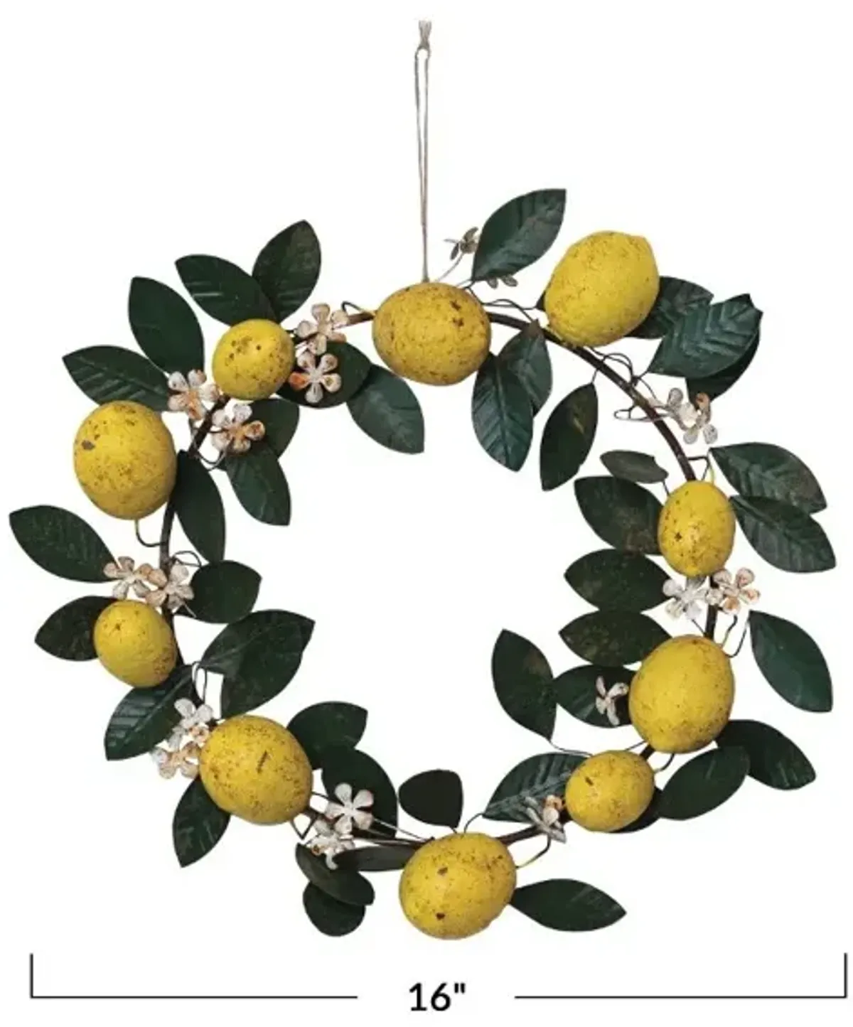 Hand-Painted Lemon Vintage Wreath