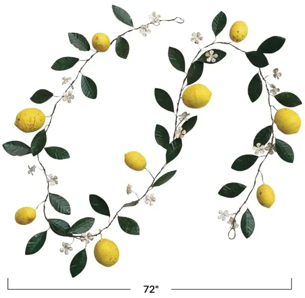 Hand-Painted Metal Vintage Lemon Decor