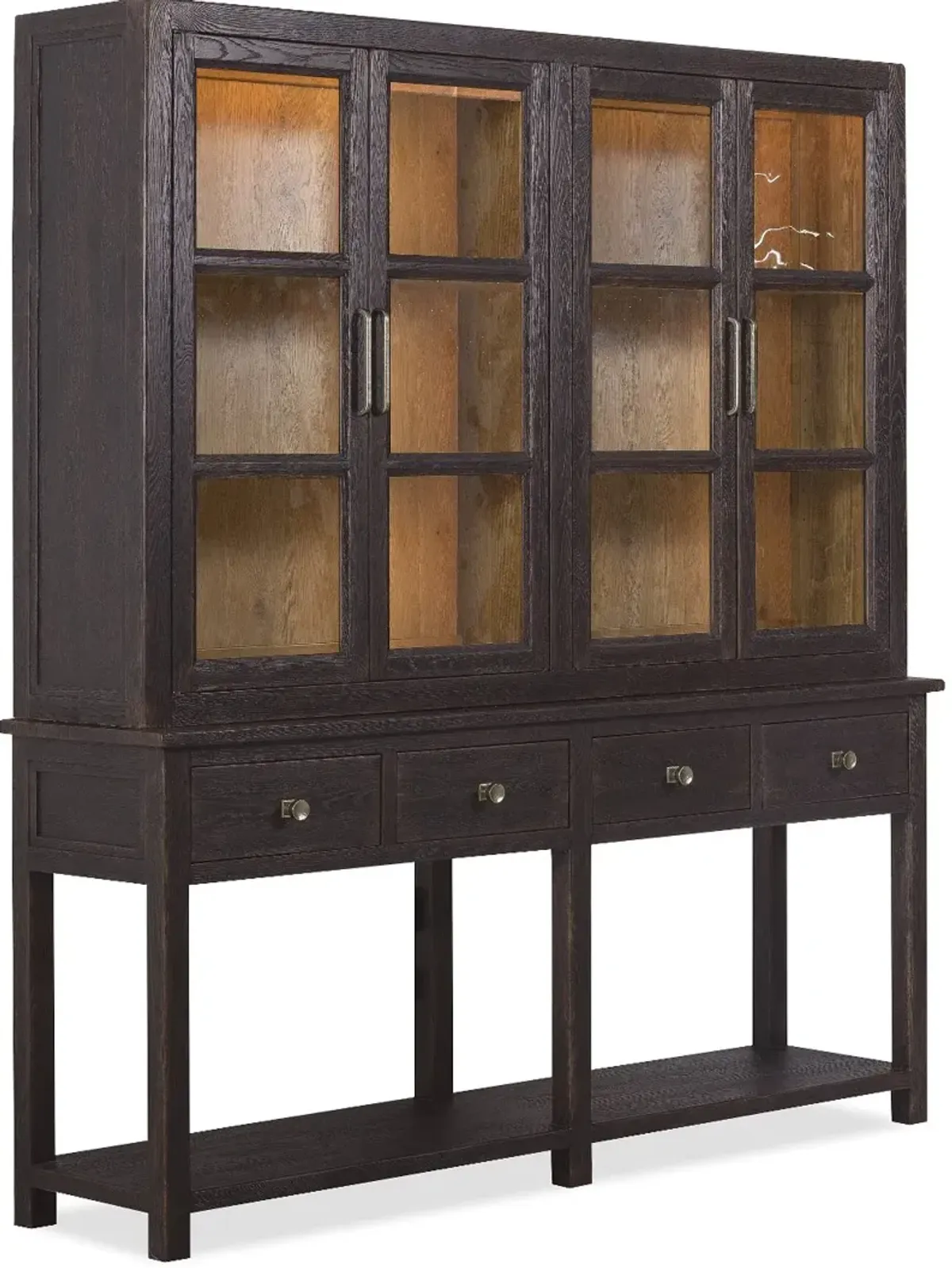 Bennett Dark Brown Timber Display Cabinet